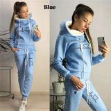 Casual Two Piece Outfits Pullovers Hoodies Jogger Pants Sets Spring Autumn Tracksuit Woman Fleece Suit 2021 Sweatsuits for Women