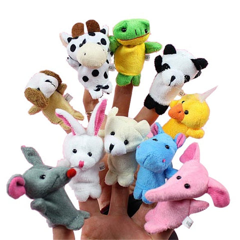 Cartoon Animal Finger Puppet Baby Plush Toys