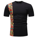 2020 News African Clothes Tribal Muscle Dashiki Print Patchwork Short Sleeve T Shirt Streetwear Casual Party Fashion Hip Hop
