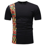 2020 News African Clothes Tribal Muscle Dashiki Print Patchwork Short Sleeve T Shirt Streetwear Casual Party Fashion Hip Hop