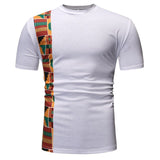 2020 News African Clothes Tribal Muscle Dashiki Print Patchwork Short Sleeve T Shirt Streetwear Casual Party Fashion Hip Hop