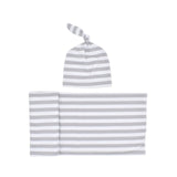 2 Pcs/set Baby Swaddle Blanket + Cap Cotton Stripe