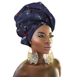 Fashion Print Turban African Scarf Headband Women Hair Accessories Girls Head Wrap Bands Traditional Rich Bazin Dashiki Clothes