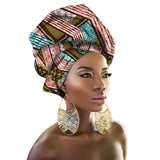 Fashion Print Turban African Scarf Headband Women Hair Accessories Girls Head Wrap Bands Traditional Rich Bazin Dashiki Clothes