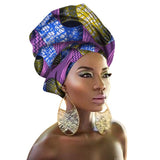 Fashion Print Turban African Scarf Headband Women Hair Accessories Girls Head Wrap Bands Traditional Rich Bazin Dashiki Clothes
