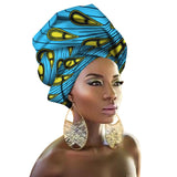Fashion Print Turban African Scarf Headband Women Hair Accessories Girls Head Wrap Bands Traditional Rich Bazin Dashiki Clothes