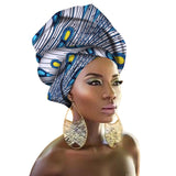 Fashion Print Turban African Scarf Headband Women Hair Accessories Girls Head Wrap Bands Traditional Rich Bazin Dashiki Clothes