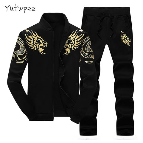 Tracksuit Men Sets Fashion Spring Winter Sporting Suit Sweatshirt +Sweatpants Mens Clothing 2 Pieces Sets Slim Track Suit 2019