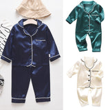 Sleepwear Outfits - Long Sleeve Solid Tops + Pajamas