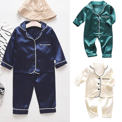 Sleepwear Outfits - Long Sleeve Solid Tops + Pajamas