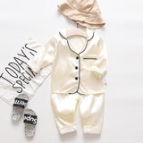 Sleepwear Outfits - Long Sleeve Solid Tops + Pajamas