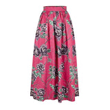 2020 Summer African Dresses for Women Floral Print Dashiki Bazin Ladies Clothes Sexy Shoulder Off Robe Africaine Bohemia Skirt