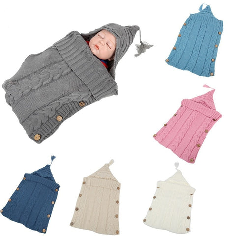 Infant Button Knit Swaddle Wrap