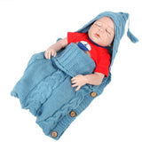 Infant Button Knit Swaddle Wrap