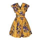 2020 New Floral National Print African Dresses For Women Evening Party Pleated  Noble Dashiki Bazin African Clothes Riche Female