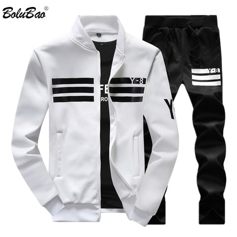 BOLUBAO 2020 New Autumn Men Set Quality Fleece Sweatshirt + Pants Male Tracksuit Sporting Sweat Suits Mens Sportswear Sets