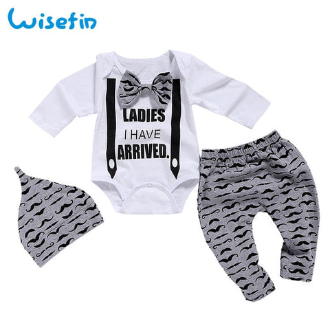3Pcs Bow Tie Infant Clothes