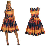 African Clothes Dresses Women Sleeveless Dress Dashiki Print Short Summer Skirts 2020 News Fashion Skirt Set Casual Outfits