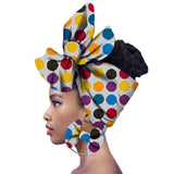 17Colors African Ankara  Fabric Headtie Scarf Earring 2Pcs Set  Dashiki