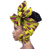 17Colors African Ankara  Fabric Headtie Scarf Earring 2Pcs Set  Dashiki
