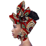 17Colors African Ankara  Fabric Headtie Scarf Earring 2Pcs Set  Dashiki