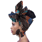 17Colors African Ankara  Fabric Headtie Scarf Earring 2Pcs Set  Dashiki