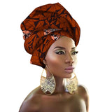 Fashion Print Turban African Scarf Headband Women Hair Accessories Girls Head Wrap Bands Traditional Rich Bazin Dashiki Clothes