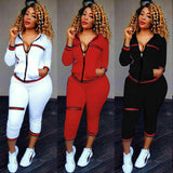 Womens 2pcs Tracksuits Set Ladies 2019 new Brand Autumn Long Sleeve Casual O-Neck Hoodies +long pants Plus Size спортивный кост