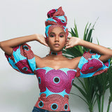2020 Summer African Clothes Woman Shoulder Off Dresses Dashiki Ethnic Tribe Printing 22colors Fashion Crop Top Outfit Clothing