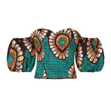 2020 Summer African Clothes Woman Shoulder Off Dresses Dashiki Ethnic Tribe Printing 22colors Fashion Crop Top Outfit Clothing