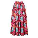 Maxi Skirt & Off-Shoulder Crop Top/Skirt Set for Woman African Ankara Dashiki Clothes Boho Split Sexy Dress Casual Outfits