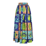 Maxi Skirt & Off-Shoulder Crop Top/Skirt Set for Woman African Ankara Dashiki Clothes Boho Split Sexy Dress Casual Outfits