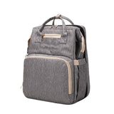2 in1 Multifunctional Diaper Bag Backpack Travel Portable Large Capacity Shoulder Mommy Folding Crib Bags Waterproof Pack