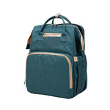 2 in1 Multifunctional Diaper Bag Backpack Travel Portable Large Capacity Shoulder Mommy Folding Crib Bags Waterproof Pack