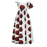 Summer Dress Fashion Ladies African Clothes Shoulder Off Maxi Dashiki African Dresses for Women Big Swing Long Robe Africaine