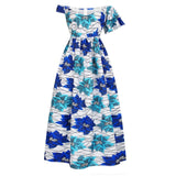 Summer Dress Fashion Ladies African Clothes Shoulder Off Maxi Dashiki African Dresses for Women Big Swing Long Robe Africaine