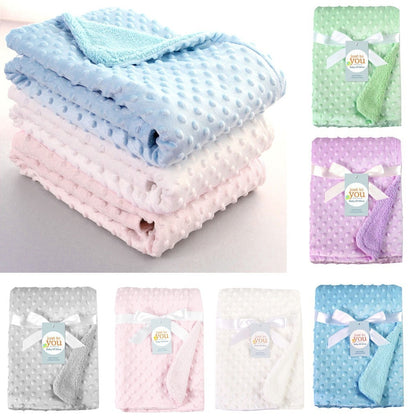 baby blankets Newborn Baby Solid Blanket & Swaddling Thermal Soft Fleece Blanket Bedding Quilt kocyk dla dziecka