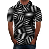 2020 Summer Mens Polo Shirt Brands Lightning Uniquely Raindrop Printed Turn Down Collar Short Sleeve Male Polo Homme Tees Tops