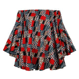 Fashion African Clothes 2020 Dashiki Print Shoulder of Plus Size Amrican Blouse Sexy Ruffle Sleeve African Dresses for Women