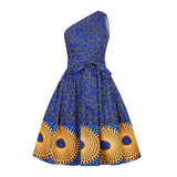 Earrings African Clothes for Women Sleeveless Dress Summer Danshiki Print Fashion Off Shoulder Bandage Skirt Set Girls Clothes