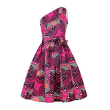 Earrings African Clothes for Women Sleeveless Dress Summer Danshiki Print Fashion Off Shoulder Bandage Skirt Set Girls Clothes