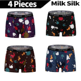 4PCS Boxers Shorts Men Underwear Sexy Boxer Male  Underwear  New Pattern Designs Breathable Men's Panties Fashion underpants