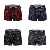 4PCS Boxers Shorts Men Underwear Sexy Boxer Male  Underwear  New Pattern Designs Breathable Men's Panties Fashion underpants