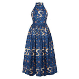 Summer Fashion Ladies African Clothes 2020 Sleeveless Halter Dashiki Print Plus Size Sexy African Dresses for Women Party Retro