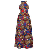 Summer Fashion Ladies African Clothes 2020 Sleeveless Halter Dashiki Print Plus Size Sexy African Dresses for Women Party Retro