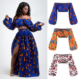 3PCs/lot Wholesale Women African Clothes Tops Shoulder Off Sexy 3D Printing Tribe Style Africa Dress Dashiki Crop Top Clothing