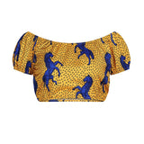 3PCs/lot Wholesale Women African Clothes Tops Shoulder Off Sexy 3D Printing Tribe Style Africa Dress Dashiki Crop Top Clothing