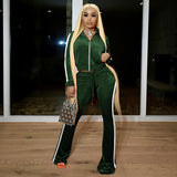 New Tracksuit For Women Faith Letter Ribbed Knit Two Piece Set Casual 2 Pcs Outfits Long Sleeve Tshirts Pants Suit Matching Set