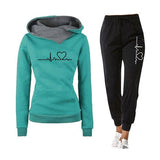 Casual Two Piece Outfits Pullovers Hoodies Jogger Pants Sets Spring Autumn Tracksuit Woman Fleece Suit 2021 Sweatsuits for Women