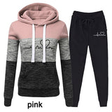 Casual Two Piece Outfits Pullovers Hoodies Jogger Pants Sets Spring Autumn Tracksuit Woman Fleece Suit 2021 Sweatsuits for Women